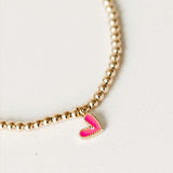 mini heart charm bracelet