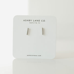 silver filled bar studs