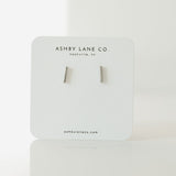 silver filled bar studs