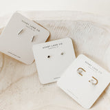 silver filled bar studs